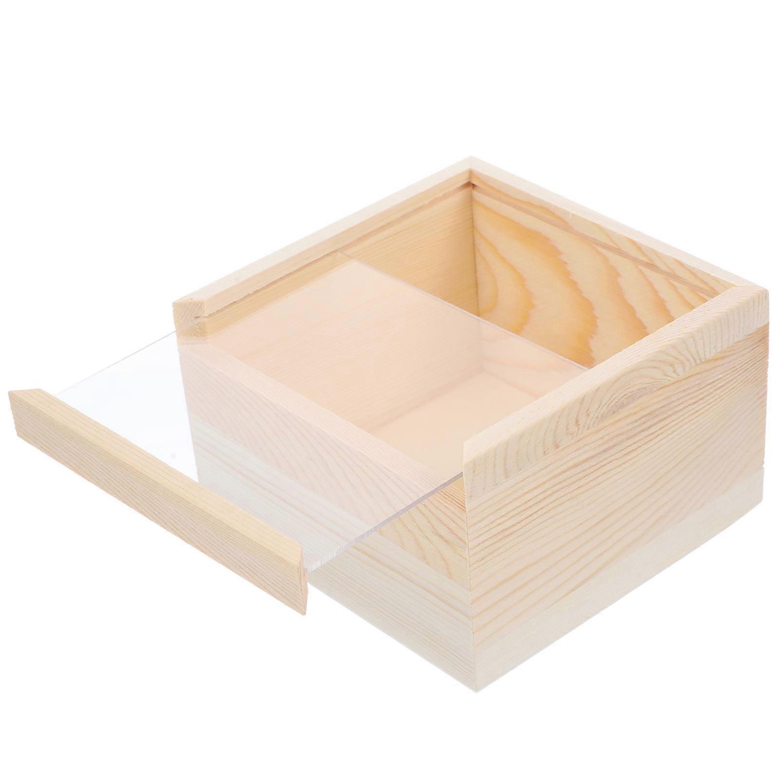 Wood Case, Unfinished and Ideal for Storing Jewelry Pieces