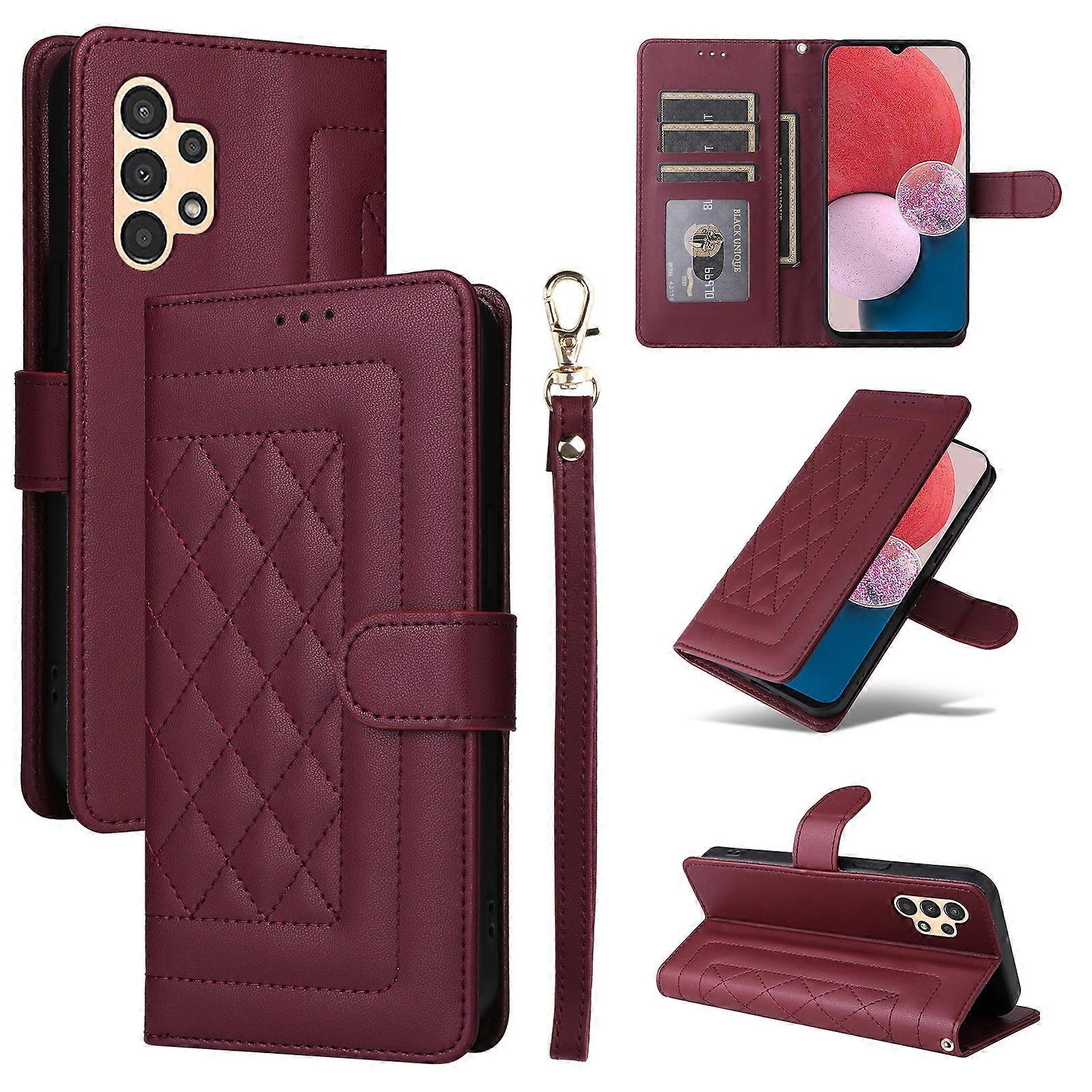 Diamond Lattice Leather Flip Phone Case