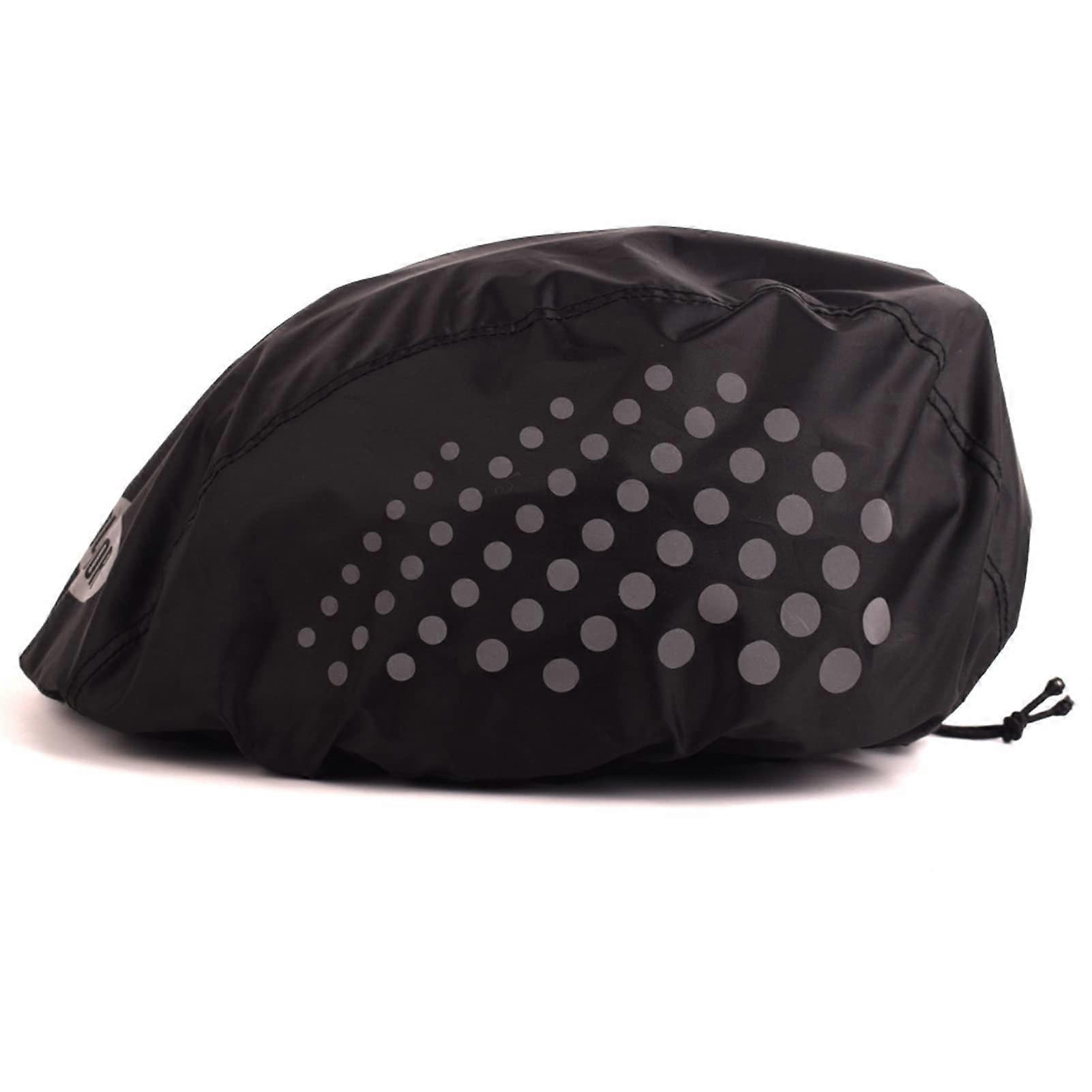Helmet Cover and Weather Protection, Reflective Polyester Fiber, Black Cycling Accessories for All Bike Models
