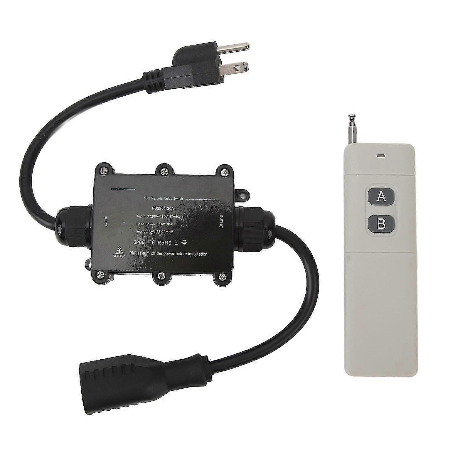 Waterproof Wireless Remote Control Power Switch - Outdoor Use, Easy Setup, Stable Control