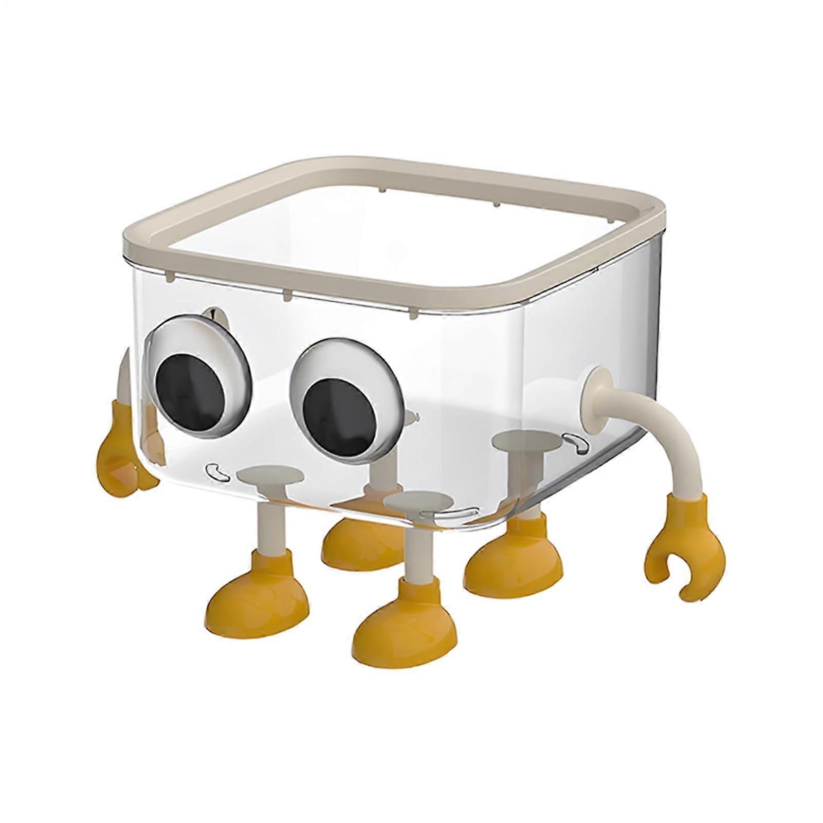 Desk trash can  trash can with lid for the desk  transparent container for bathroom, office and bedroom transparent small