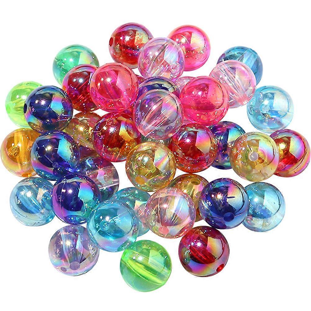 Colored Beads for Bracelets Acrylic Round Beads Color Cognition Adults 300Set