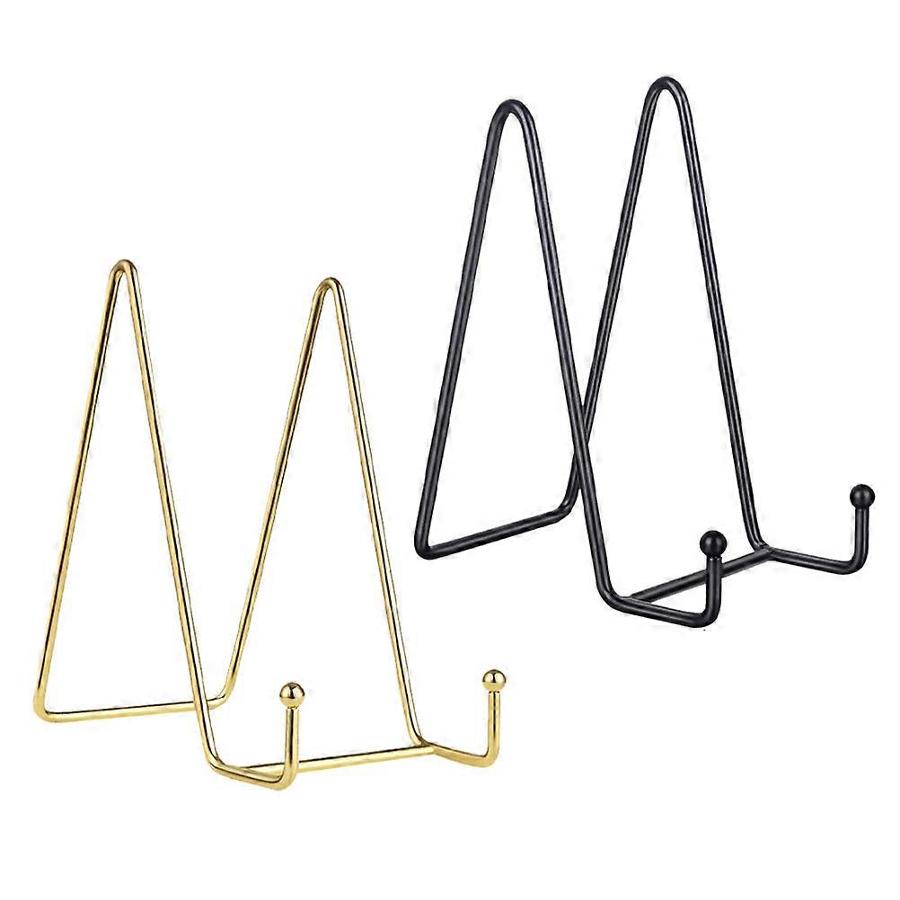 Iron Display Holder Book Device Holder Curved Use Gold 2Pcs