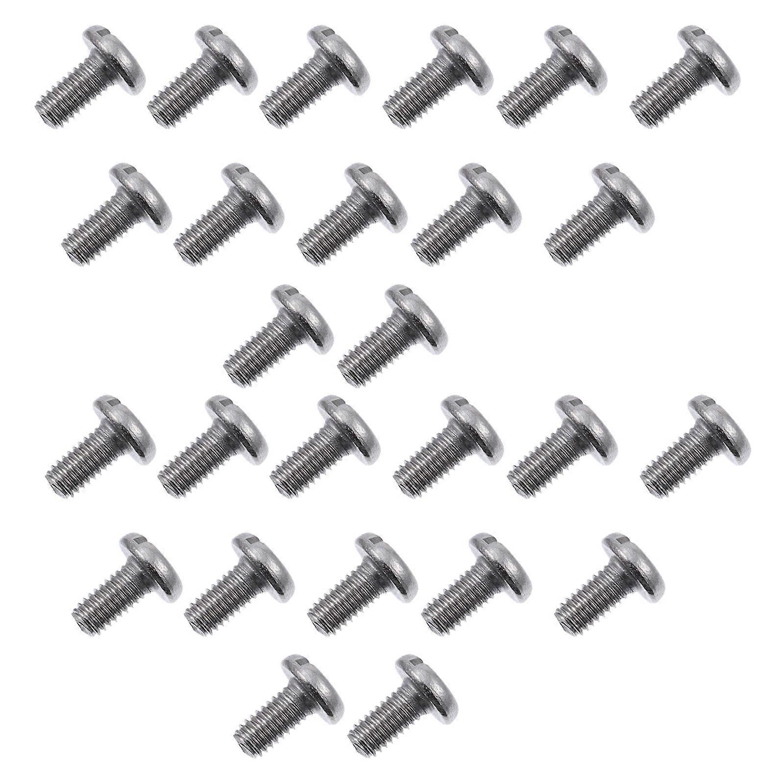 Machine Screws Round Head Stainless Steel Fixing General Users Silver 0.8cm x 0.6cm 100Pcs