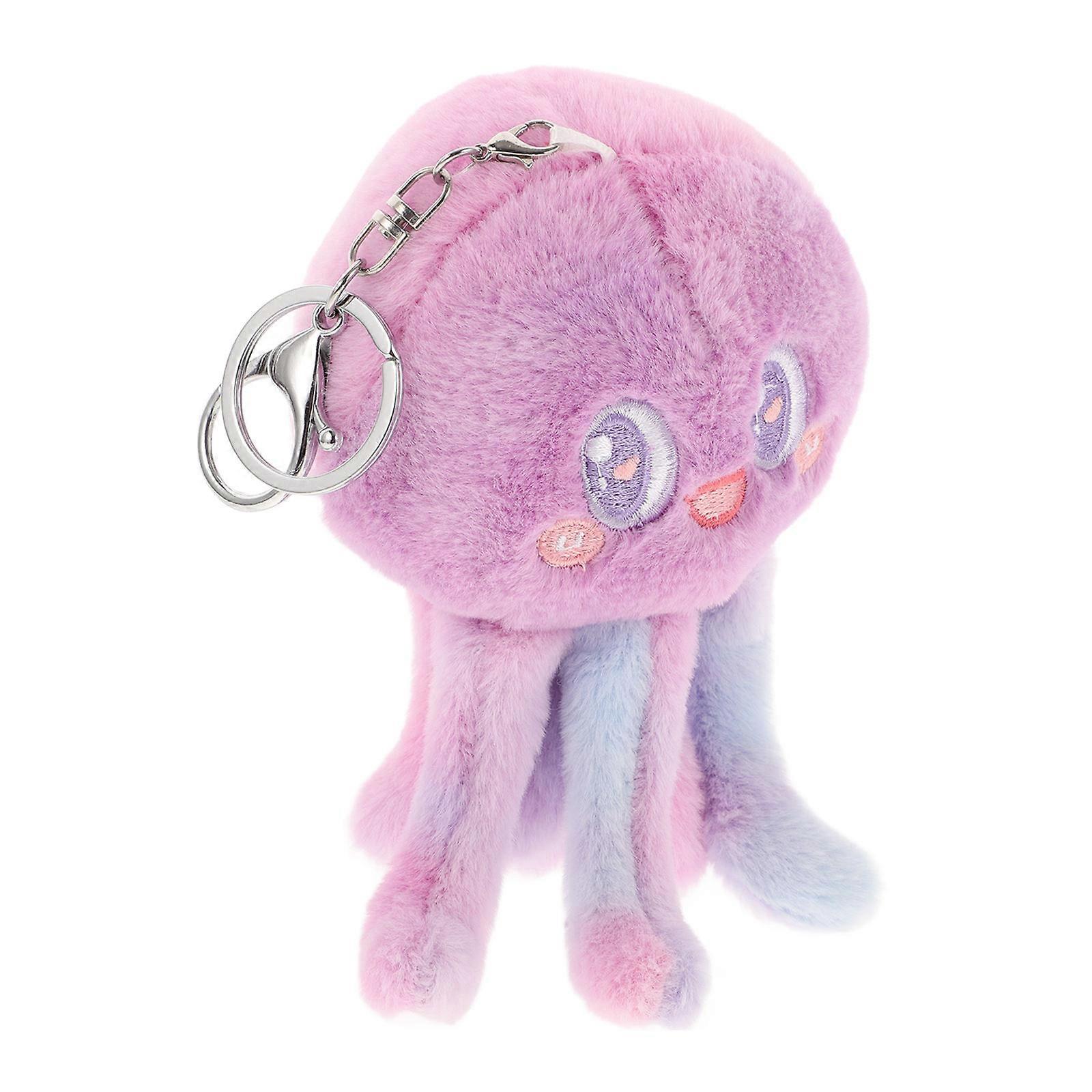 Cartoon Keychain Charm Stuffed Animal Keyring For Backpacks Bags present Giving Decorative Item 1Set