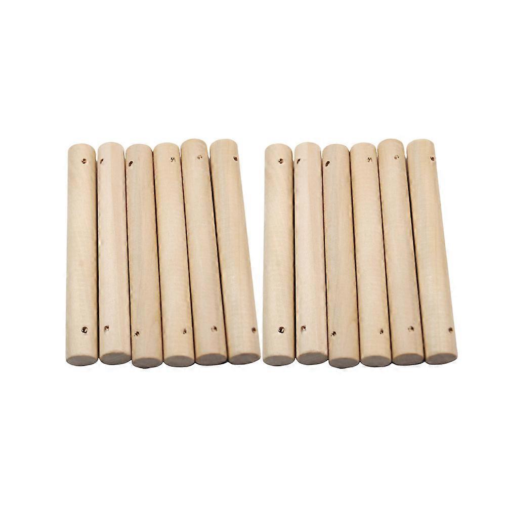 Model Building Supplies Wood Sticks For Crafts Smooth Surface Durable 12x15x15cm 3mm Hole 25Pcs