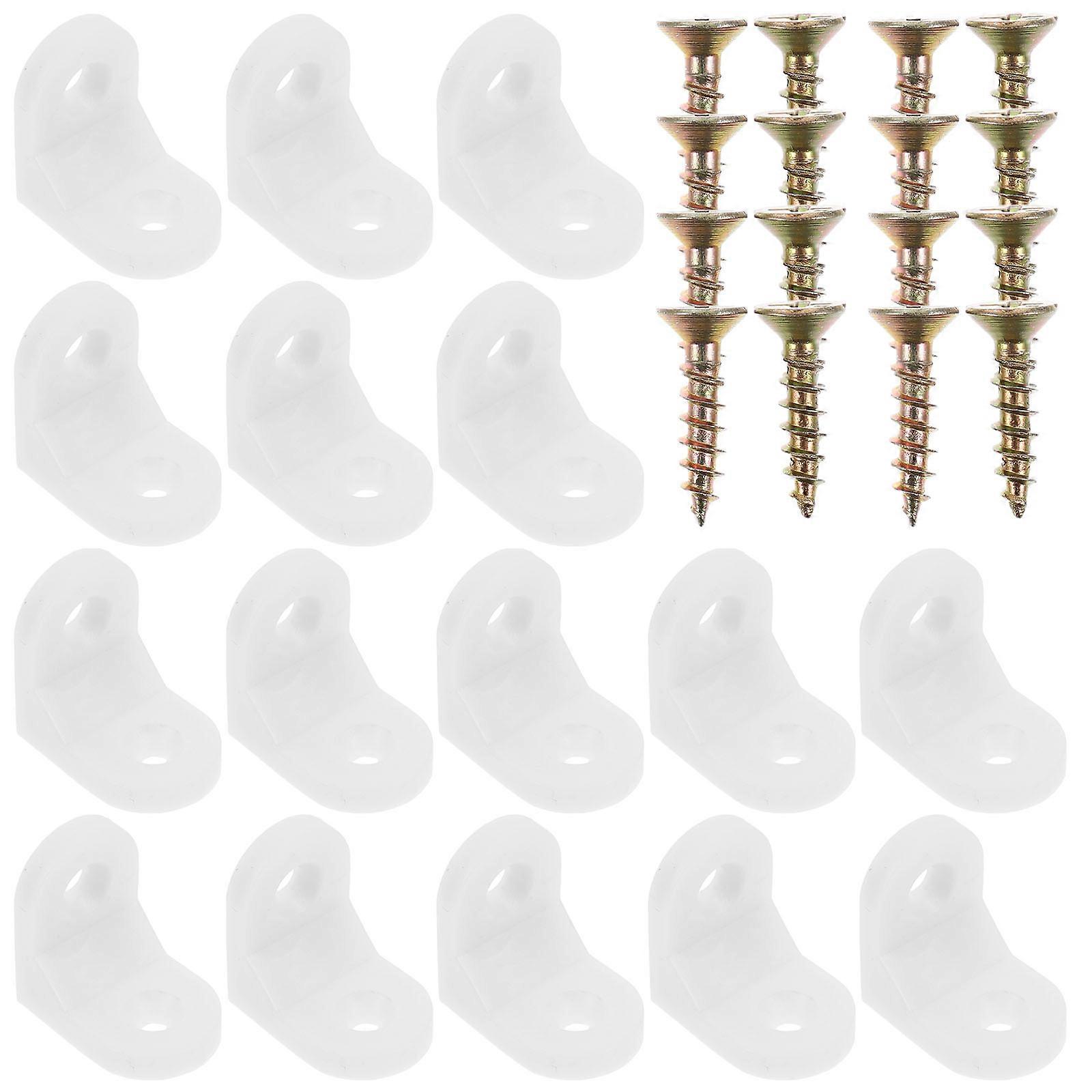 Durable L Shaped Plastic Cabinet Corner Brackets for Drawer, Shelf, and Furniture Reinforcement – Easy Installation