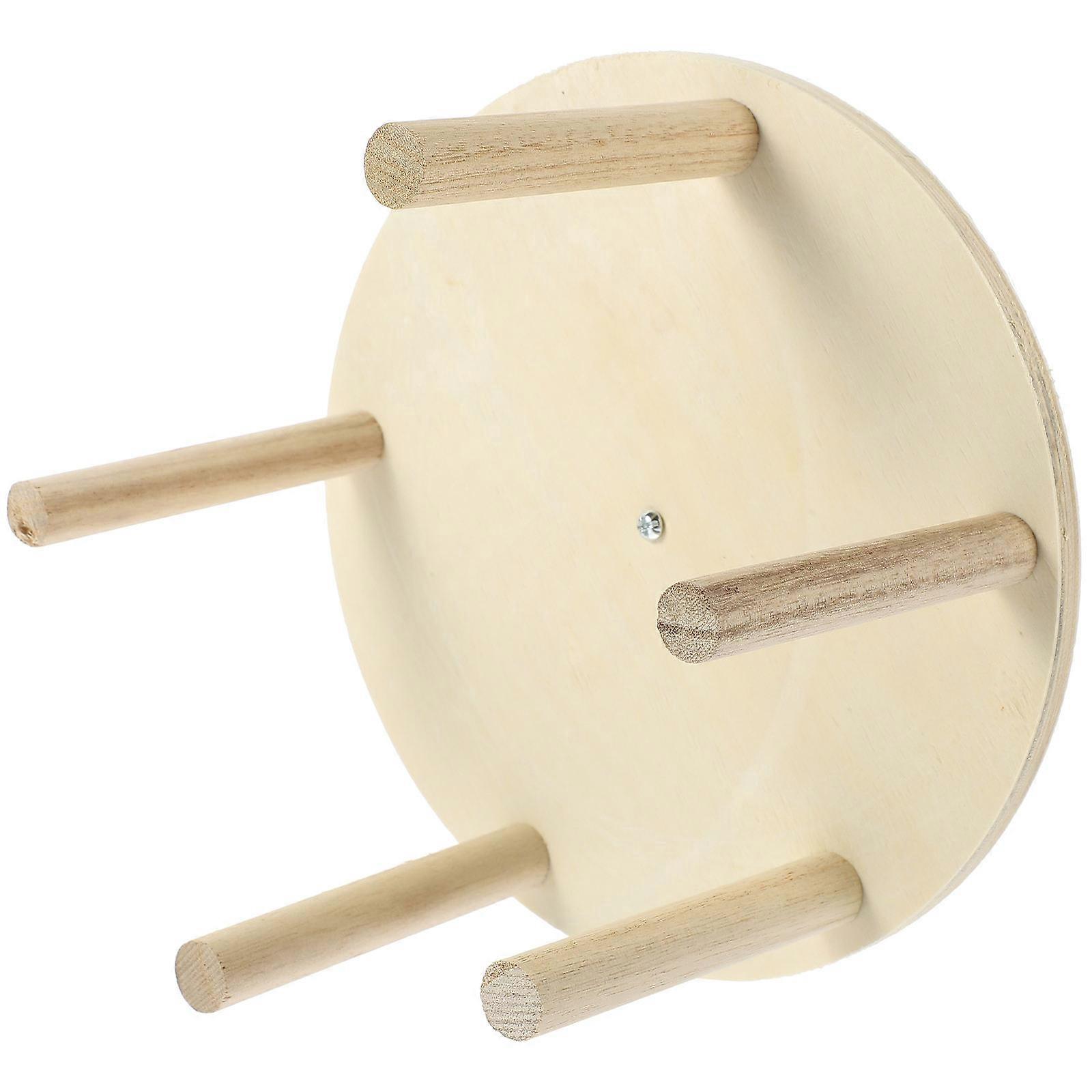 Interactive Playthings Parrot Perch Wheel Toy Birds Khaki 20x10cm Relieves Anxiety 1 Set