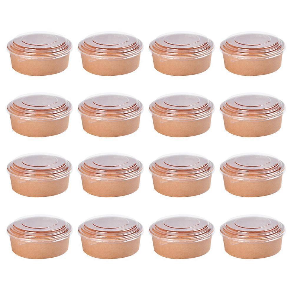 Kraft Paper with Lids 50Pcs for Takeaway