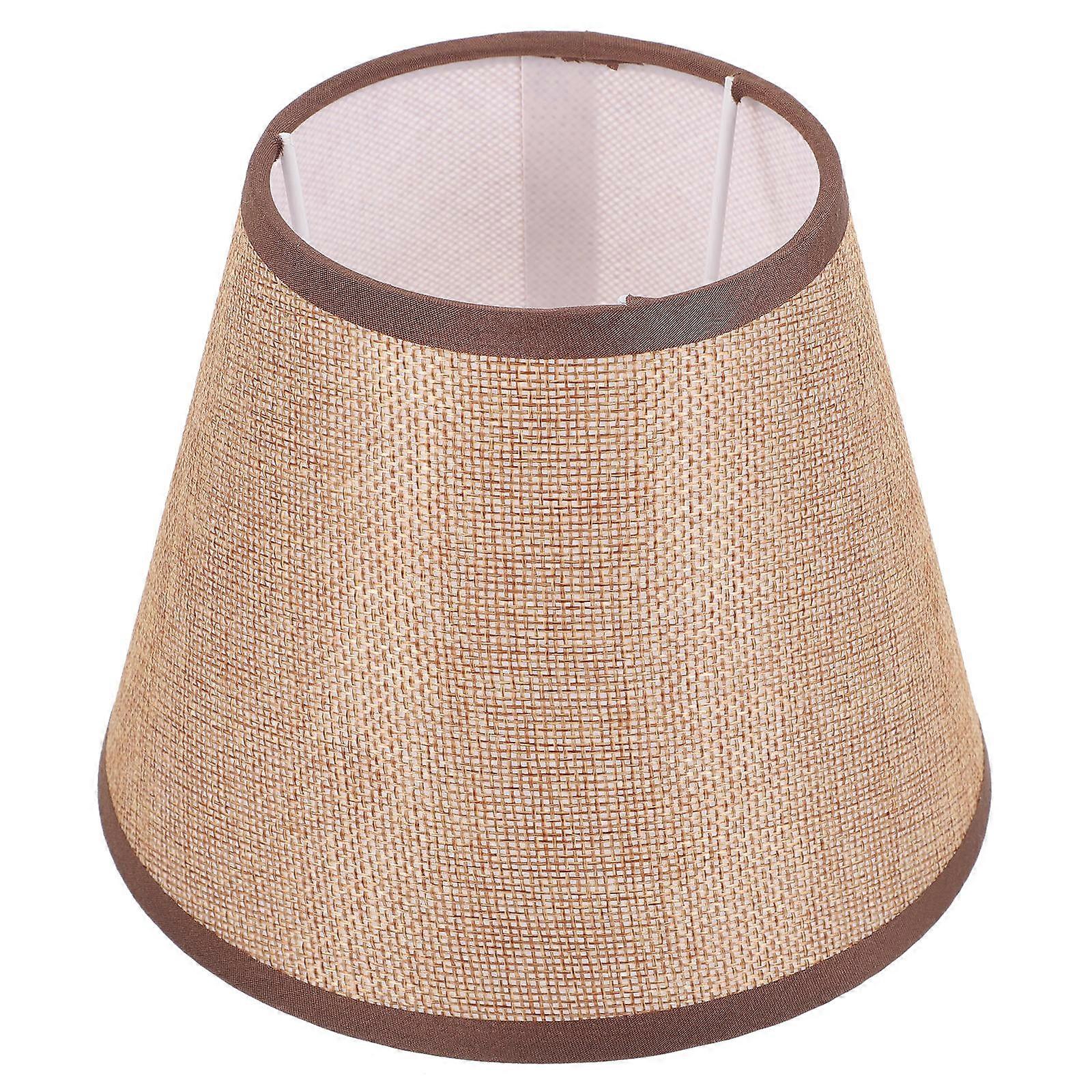 Light Brown Fabric Lampshade Replacement for Table, Floor and Bedside Lamps – Easy Install Vintage for Bedroom & Living Room Decor