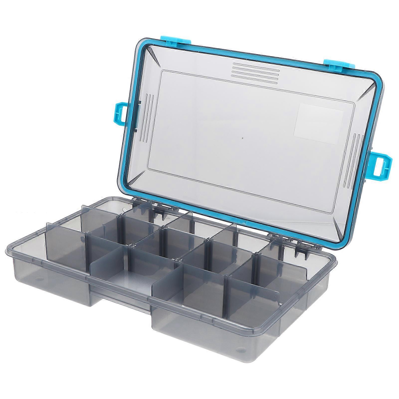 Fish Tackle Storage Case Waterproof Fishing Accessories Storage Case Rectangular Blue 26X16X4.5CM 1Pack