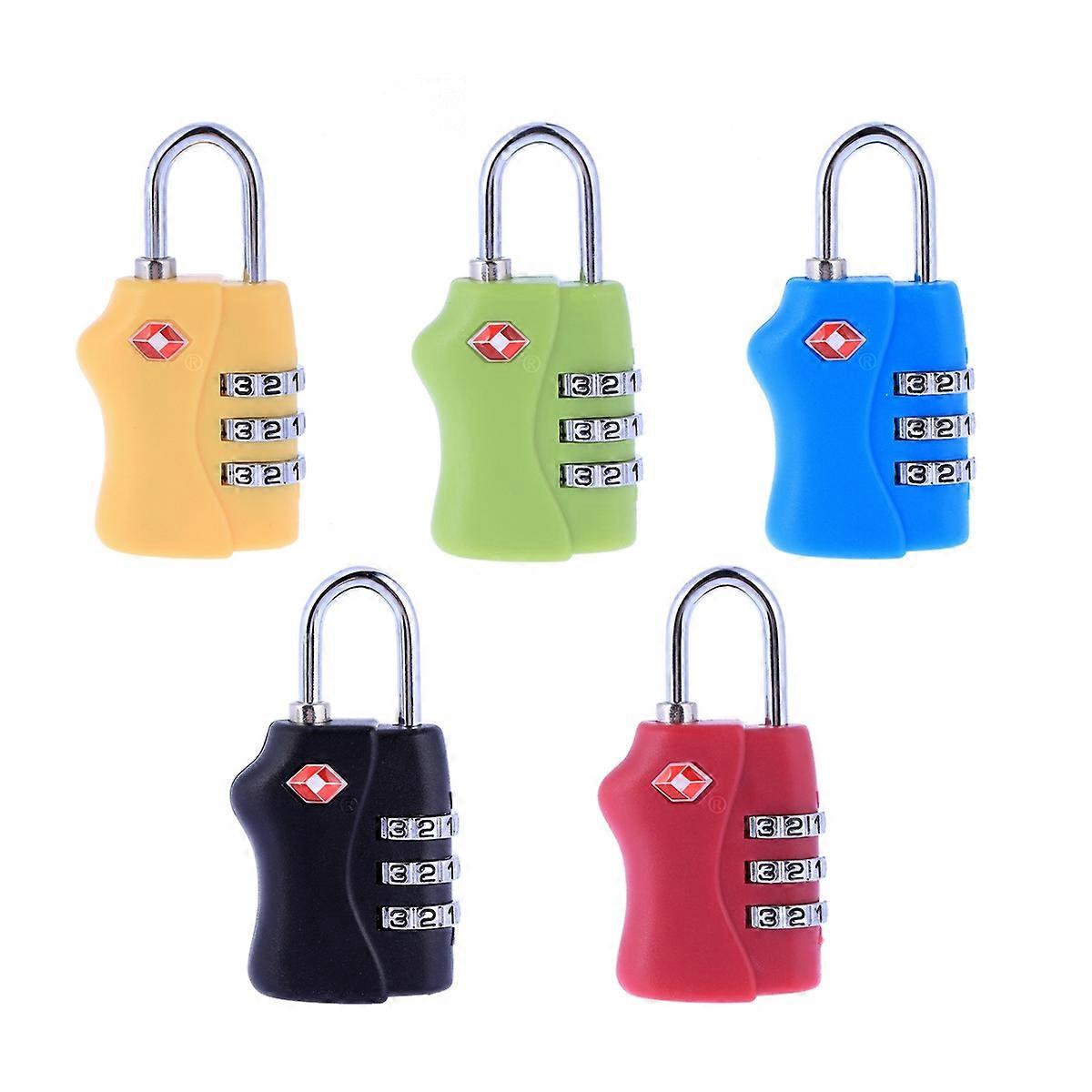 3 Digit Combination Lock Red for Luggage Tsa Approved Locks with Resettable Password
