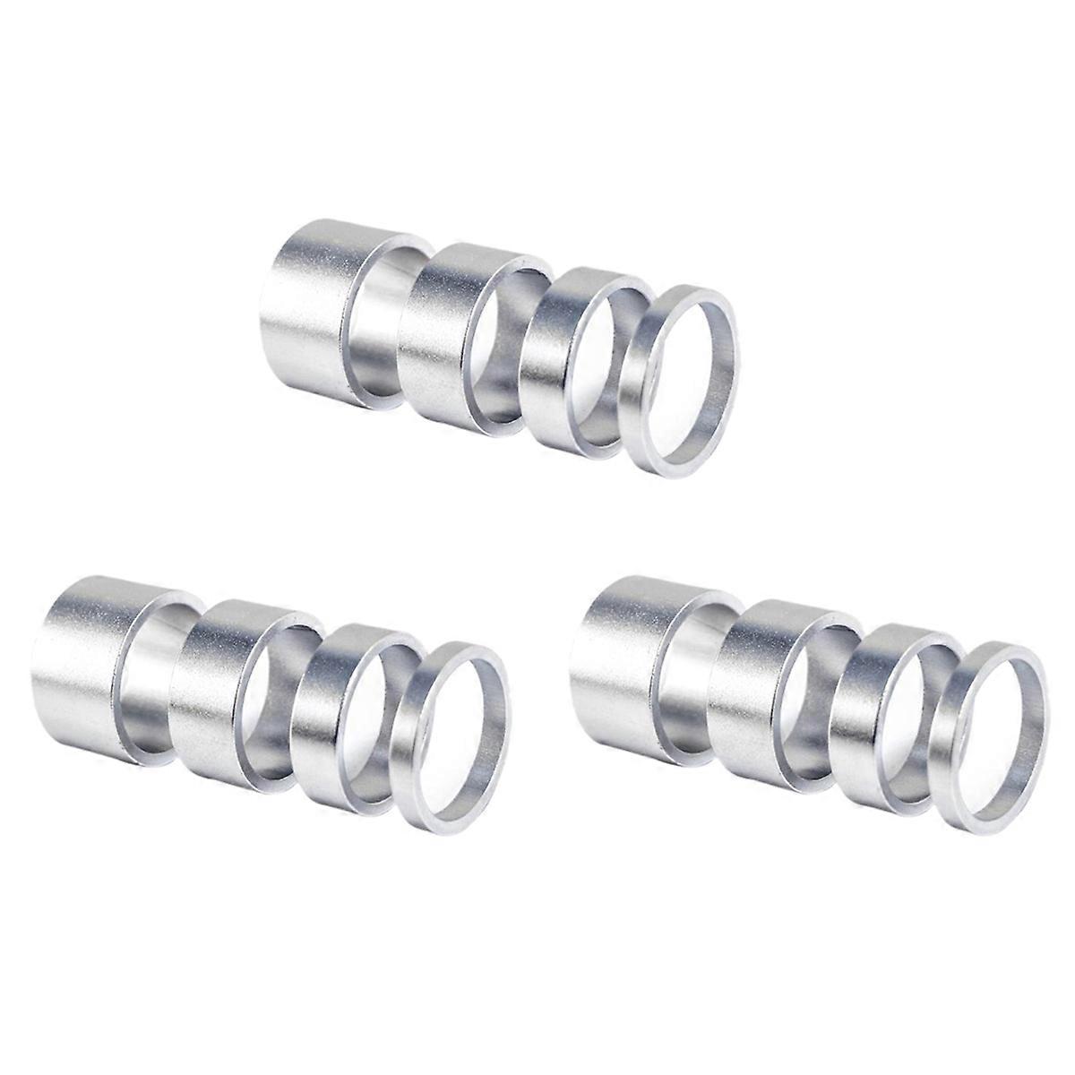 4Pcs/Set 5/10/15/20mm Aluminum Alloy Headset Stem Spacer,Silver
