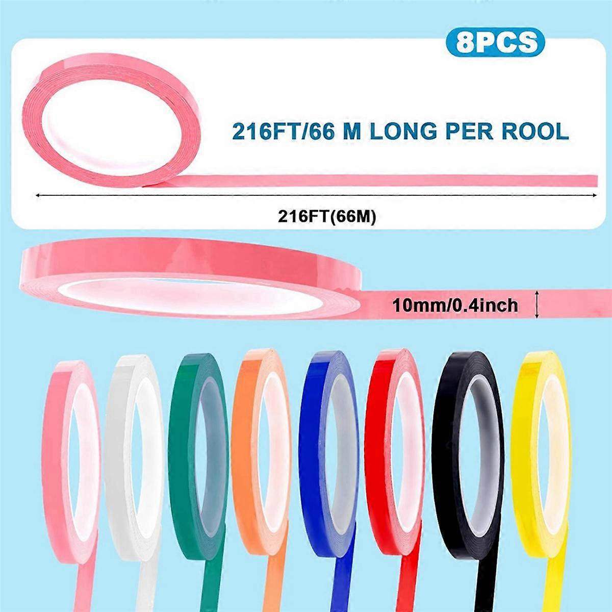 8 Rolls Colors Autoclave Tape