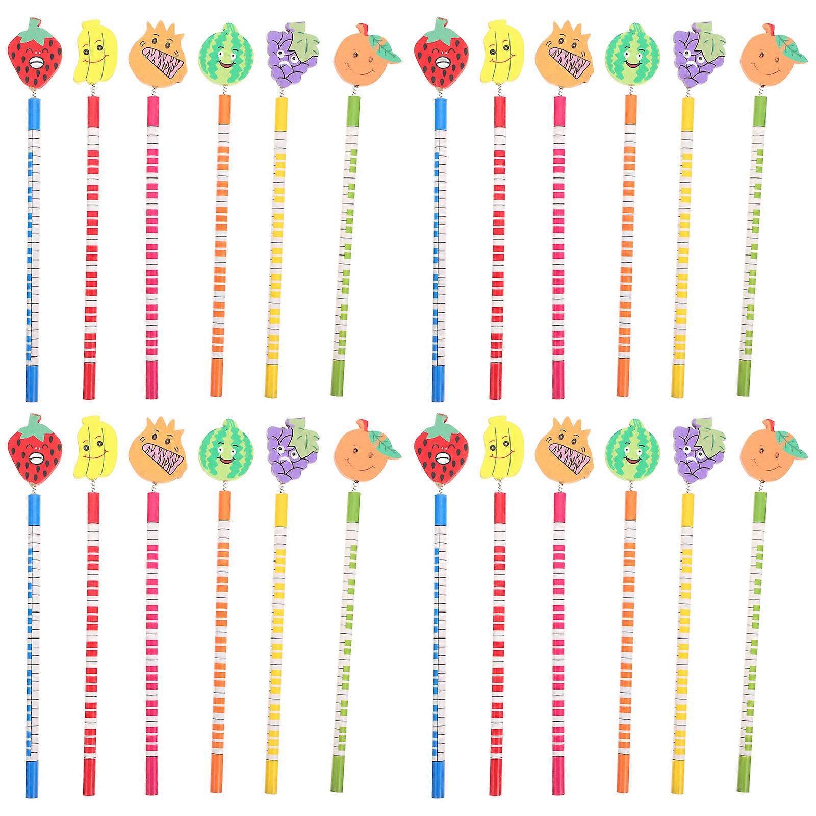 Compliment Pencil Set Fruit Model Pencil Synthetic Material Writing Pencils 24Pcs For Beginners