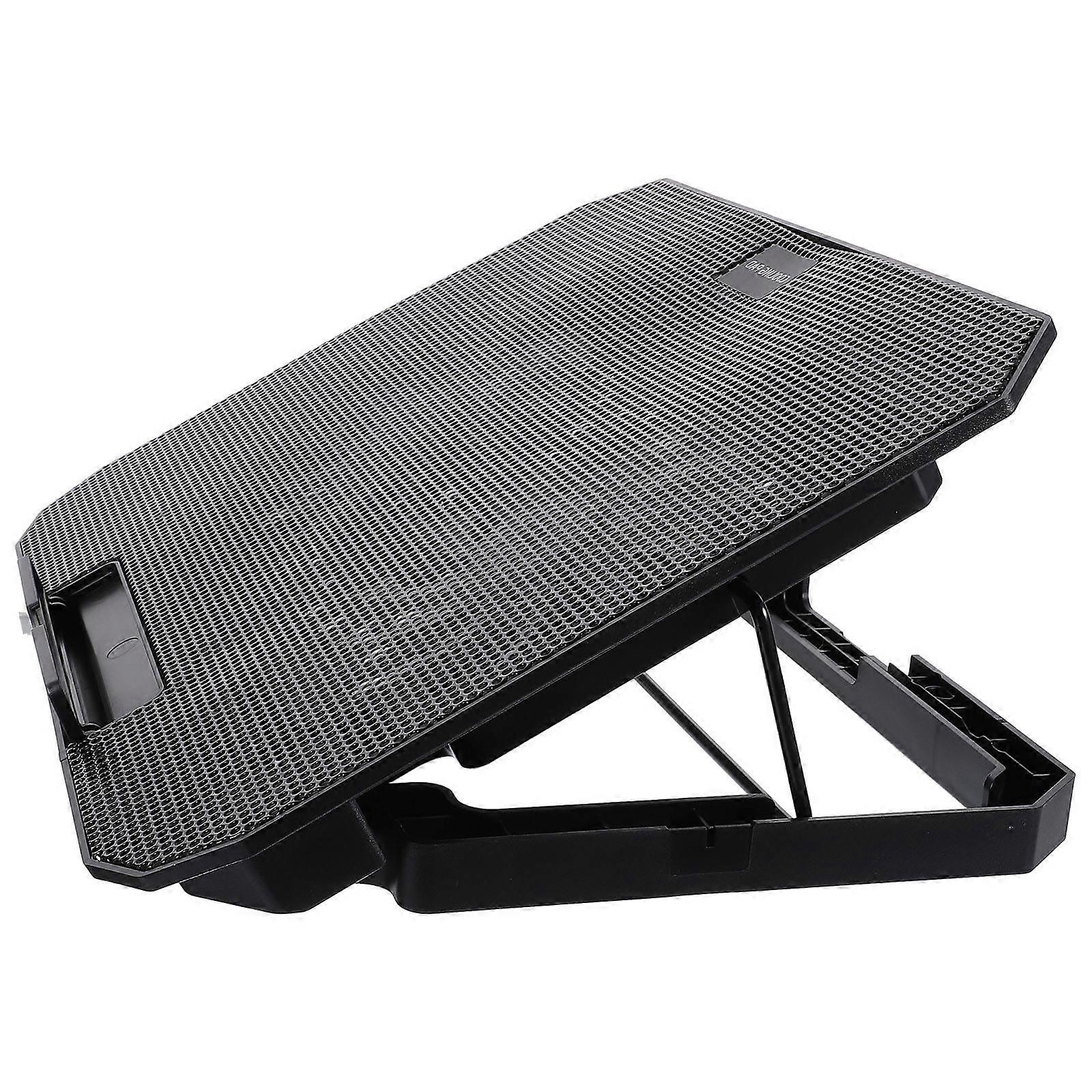 Ergonomic Durable Laptop Cooler Stand Height Adjustable Quiet Notebook Cooling Pad for Laptops Black