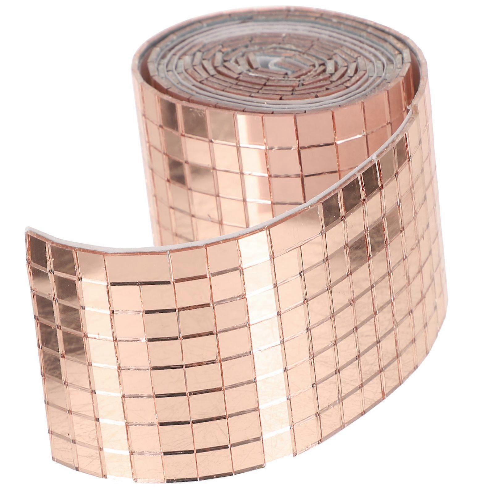 1 Roll Self-Adhesive Mini Square Decorative Wall Sticker Mirrors Mosaic Ties