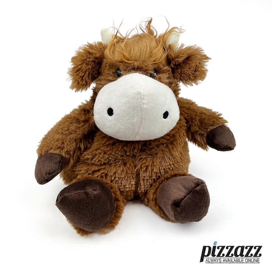 Warmies Junior 9" Highland Cow Mikroaaltouunissa ja Jäähdytettävä Pehmolelu Lavnderin tuoksulla