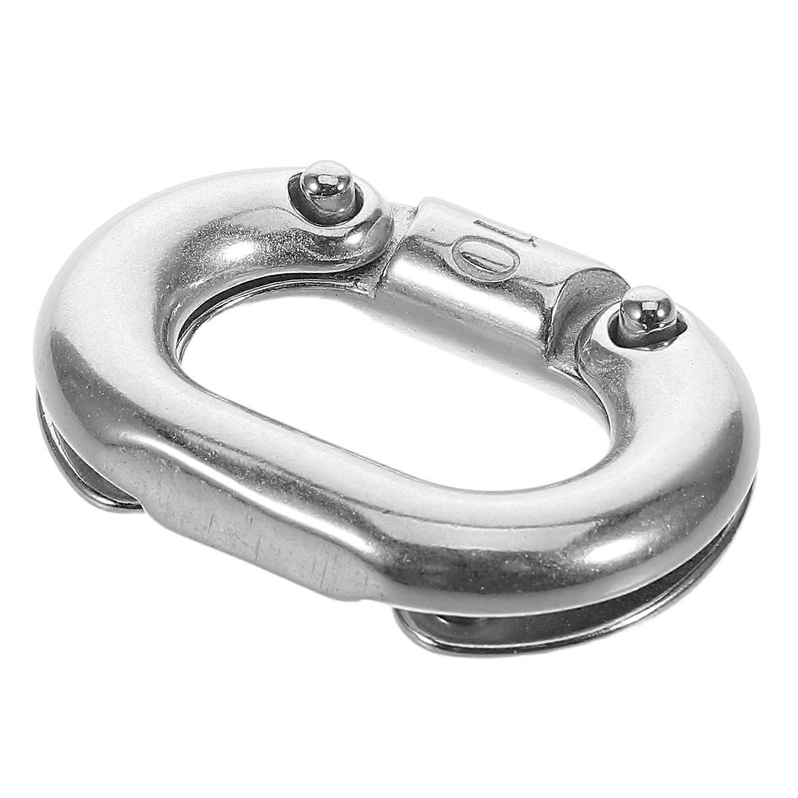 Rope Connector Heavy Duty Chain Link Quick Heavy Load Applications Silver 5.00X3.50X1.10CM Secure Fastening 1Pack