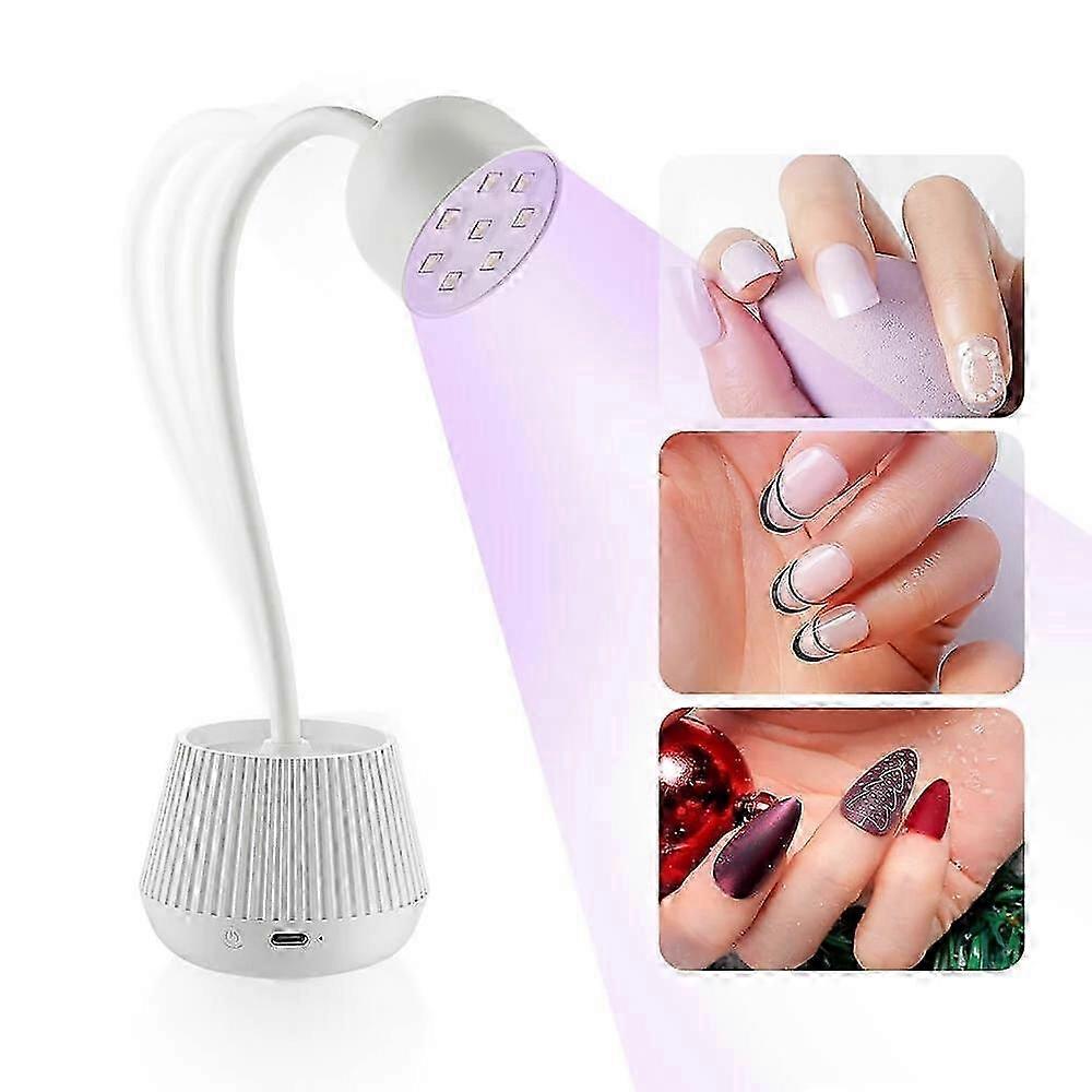 24W Mini Nail LED Lamp - Fast Drying UV Light for False Nail Manicure and Polish