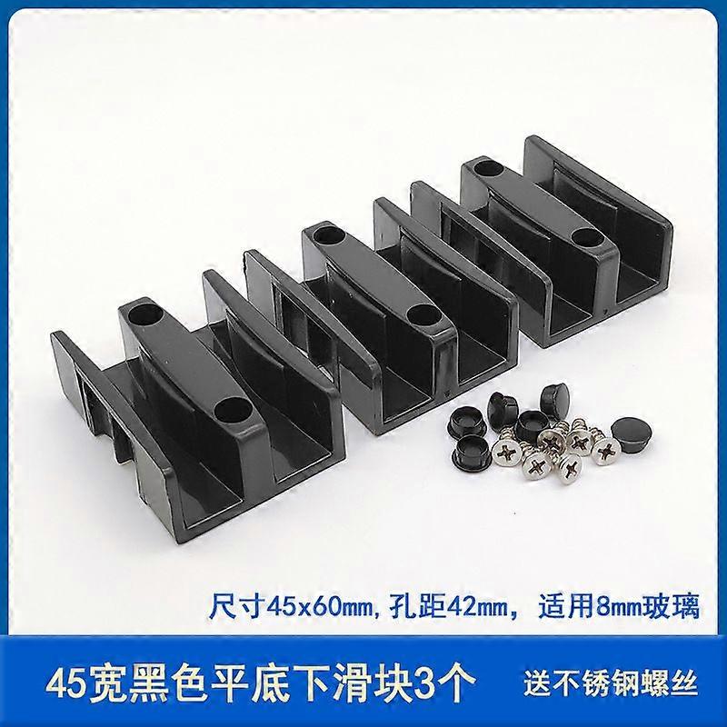 3pcsシャワードアガイド:スライドガラスシャワードアボトムガイド-家庭用バスルームスライドパネル用揺れ防止ストッパー