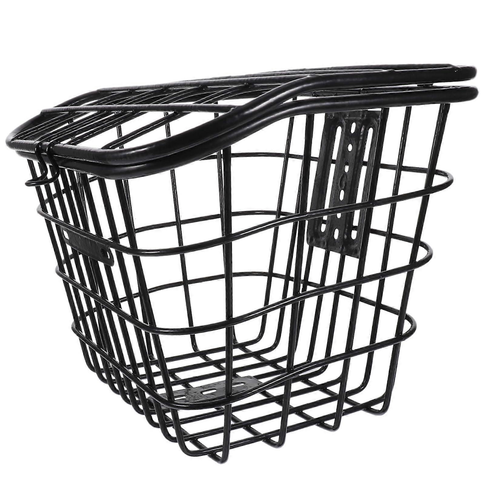 1 piece bicycle basket with lid practical storage holder for vegetables and school bags and durable for bikes and standard bicycles
