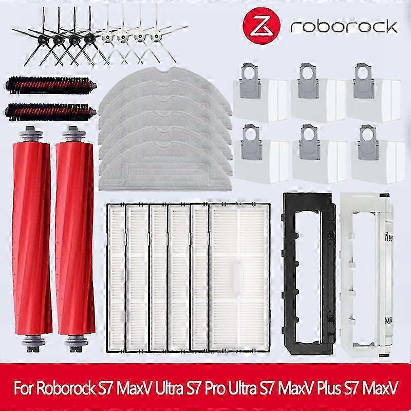 Accessories for Robot Vacuum Cleaner Compatible with Certain Brand S7 MaxV Ultra S7 Pro Ultra S7 MaxV Plus Main Side Brush Mop Hepa Filter D
