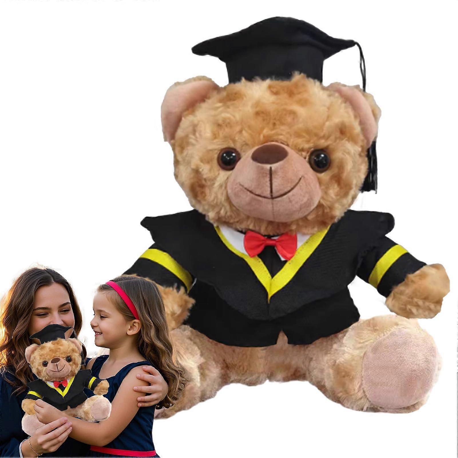 Graduation Plush Toy  Cute Stuffed Animal for Graduating Class of   Adorable Plush Bear with Fairy Lights