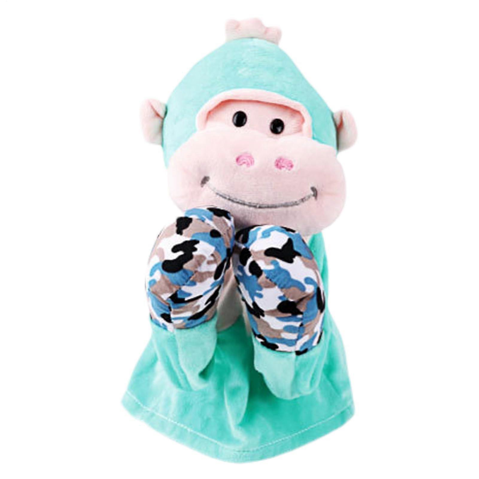 Plush Dolls Kung Fu Boxing Animal Hand Puppet Toy with Sounds, Stuffed Doll for Educational Role Play and Storytelling
