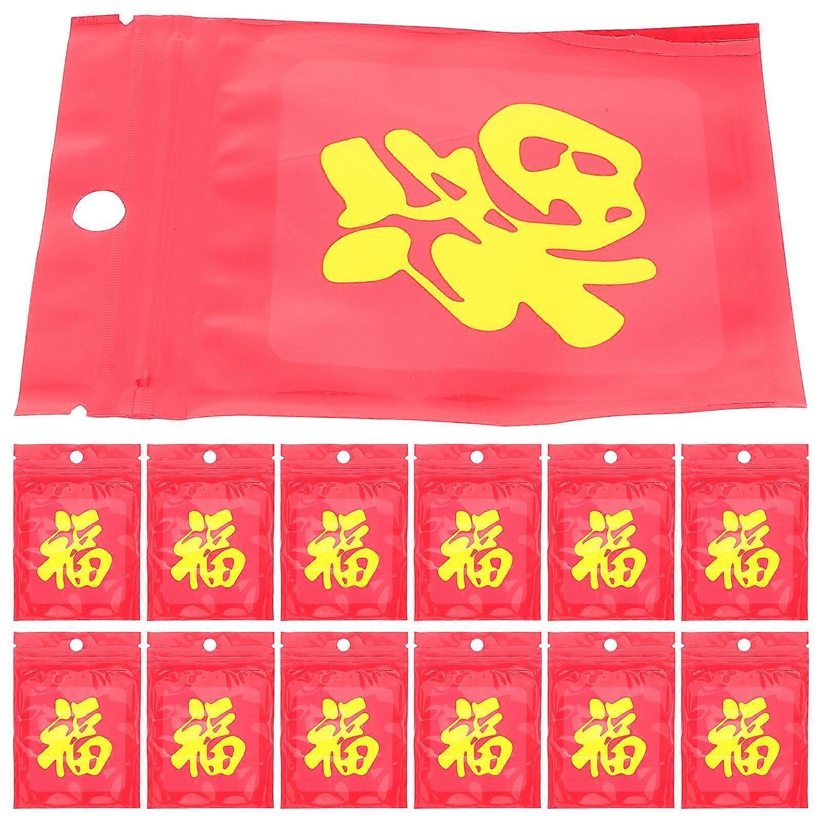 Sealable Stand Up Pouch Bags Pearlescent Film For Packaging Solution Red 11.00X9.00X0.10CM 100Pcs