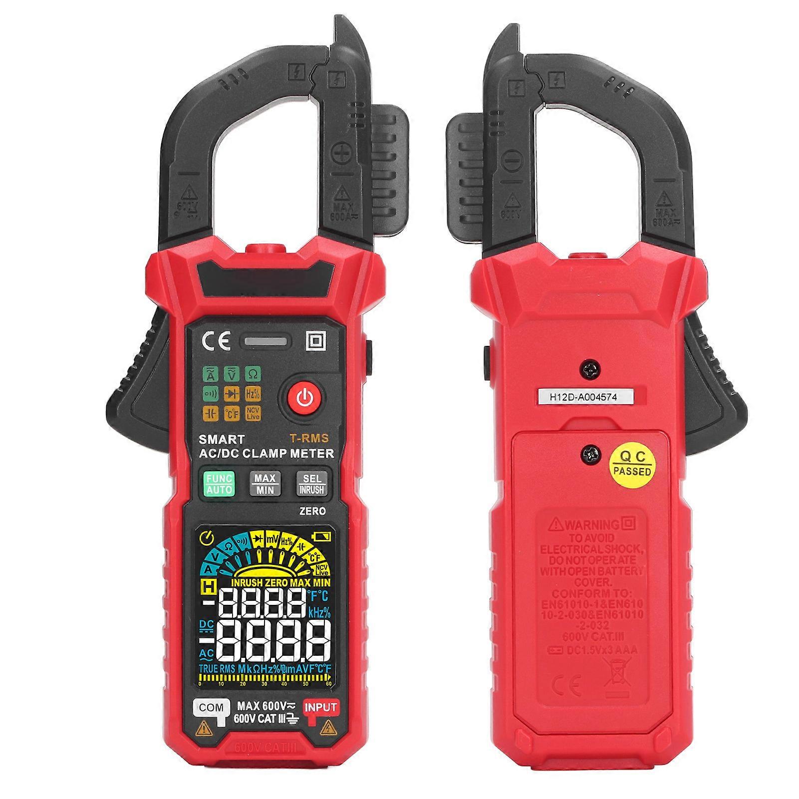 Digital Clamp Meter Multifunctional AC DC Ammeter NCV Smart Auto Ranging Multimeter for Testing 