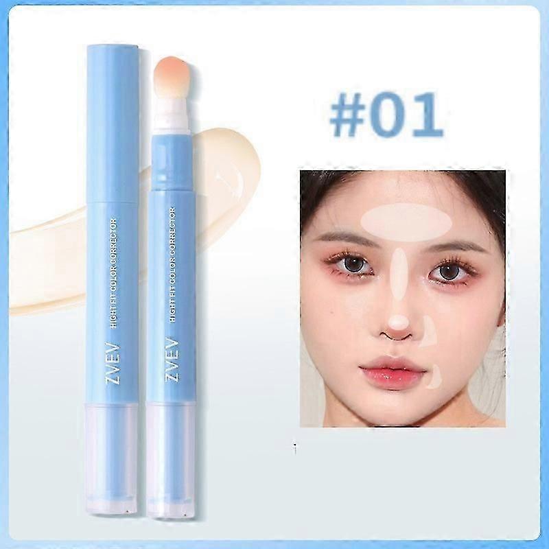 Concealer Pen, Concealer Color Corretor Liquid Concealer With Sponge Head, Long Lasting Moisturizing Liquid Makeup Facial Highlighter, Create Flawless