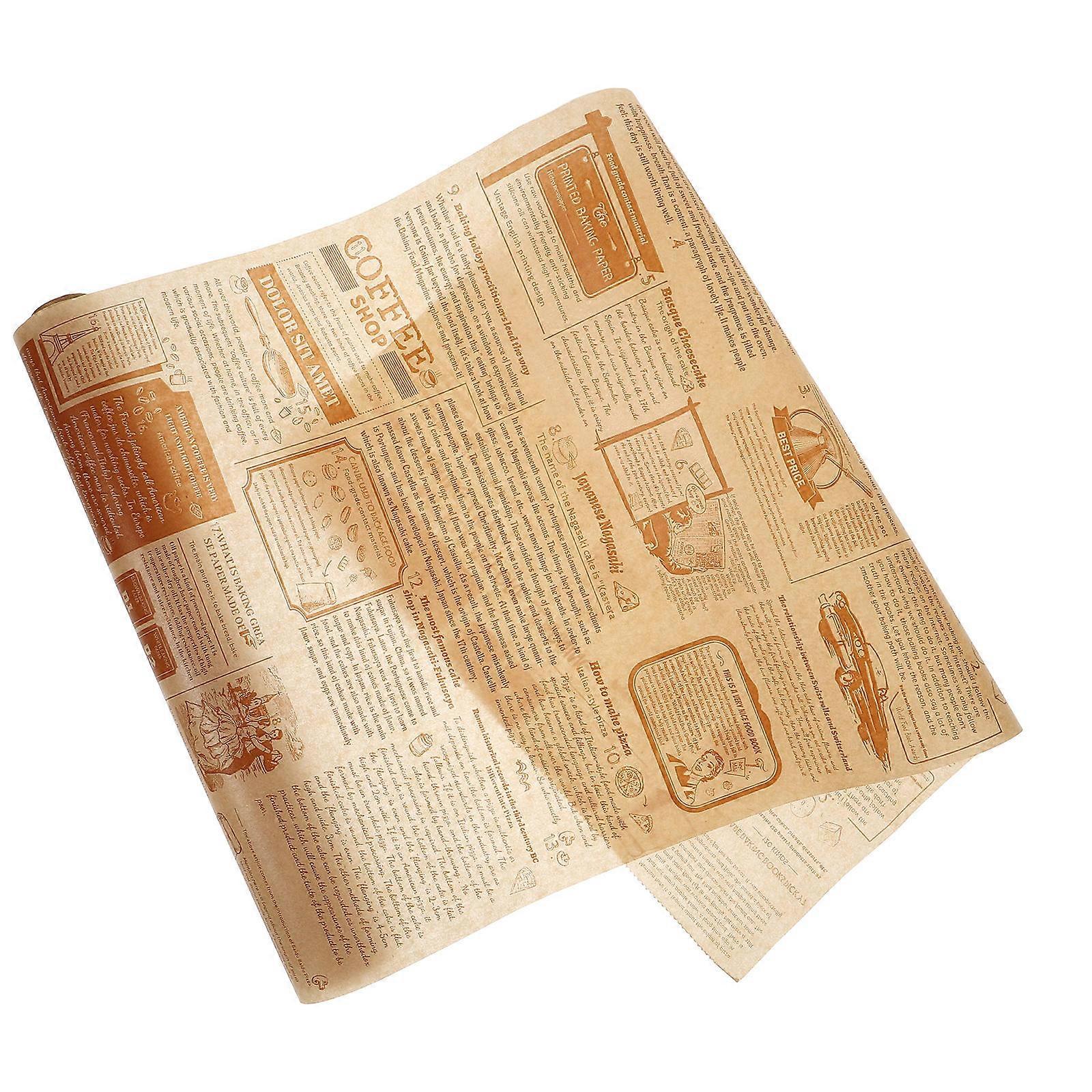 Sandwich Paper Sheets Snack Shop Light Brown 1 Roll of 8M Wrapping 1Set