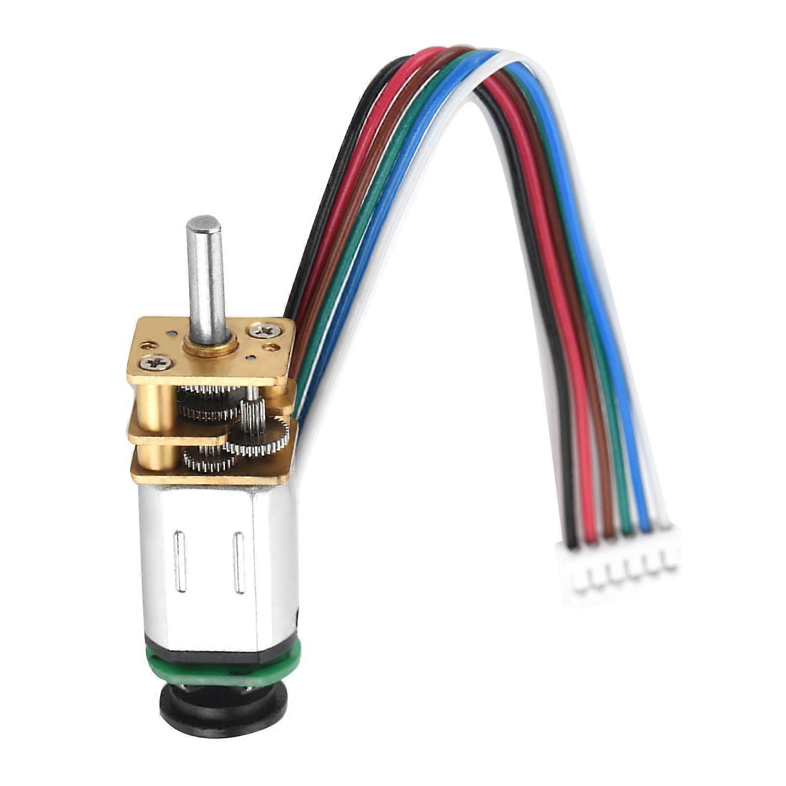 GBMQGM12BY20 DC 6V 2W Micro Speed Reduction Motor with Magnetic Encoded Disc Hall Encoder – Metal Gear Motor for Electronic Locks, 6V 70RPM