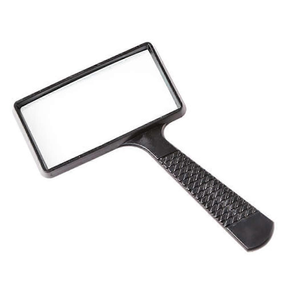 10X Handheld Magnifier Reading Magnifier HD Glass Rectangular Old-Man Magnifier Office Supplies Magnifier