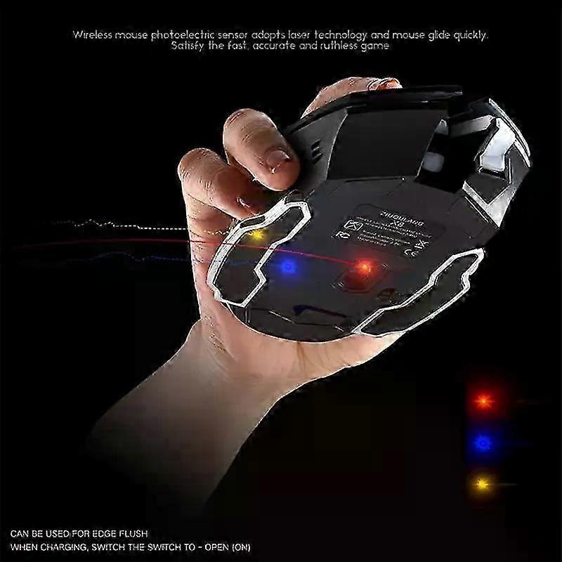 Rechargeable Wireless Silent LED Backlit USB Optical Ergonomic Gaming Mouse