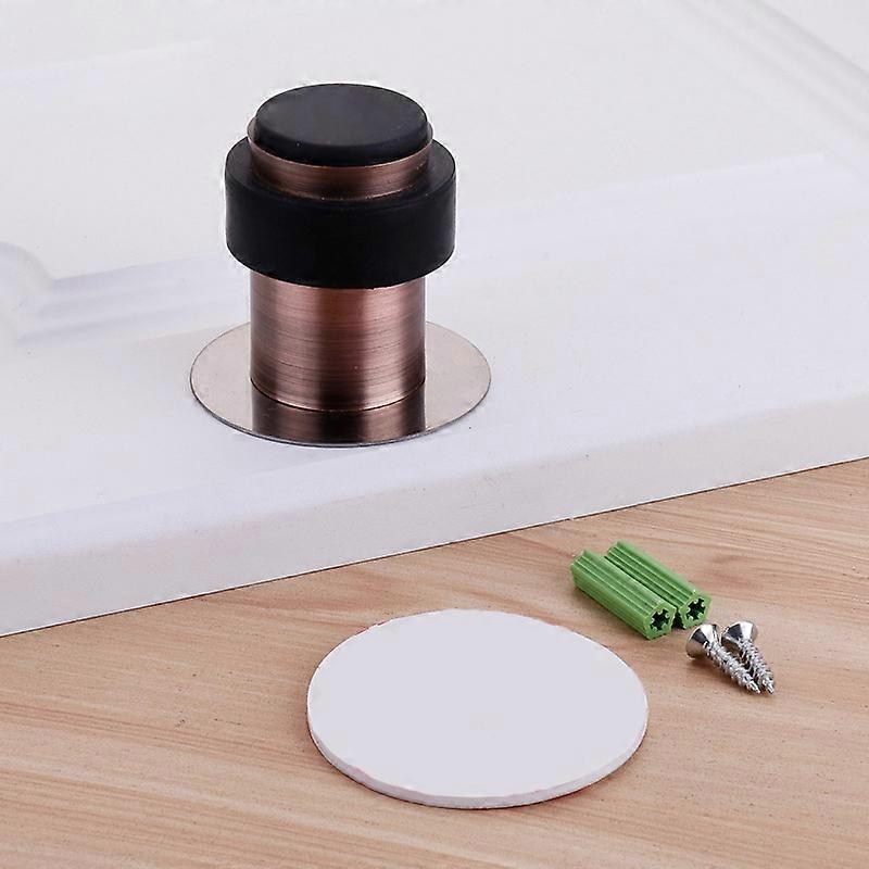 Rubber Anti-Collision Door Crash Pad Red Bronze 46mm With Plastic Head+Punch-free