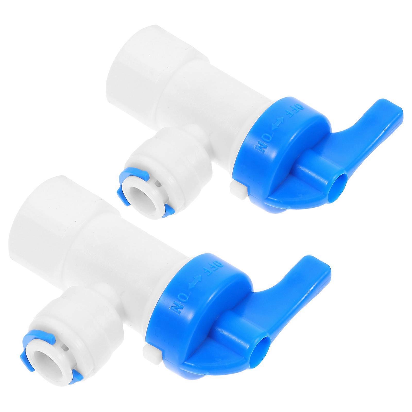 Ball Valve Quick Connect Fittings for Water Purifier & Reverse Osmosis Systems – Leakproof, Easy Installation Water Connection Valve (2PCS)