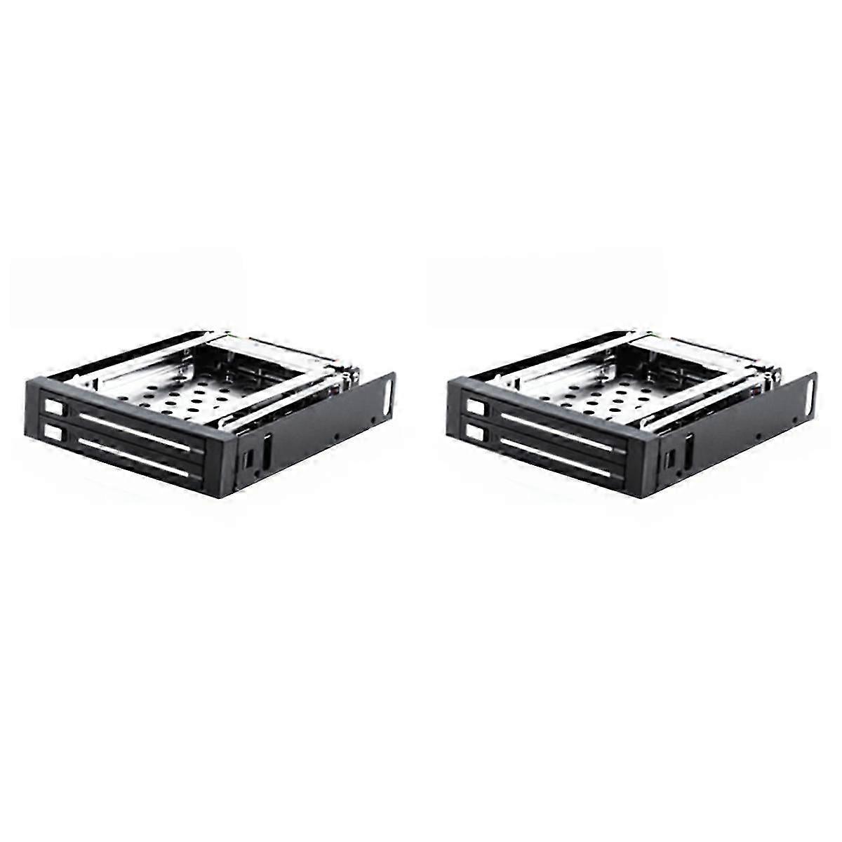 2Pcs 2.5 Inch Floppy Disk Drive Tray 2-bay Disk Drive Sata For Hdd/ssd Hard Disk Enclosure Extractio