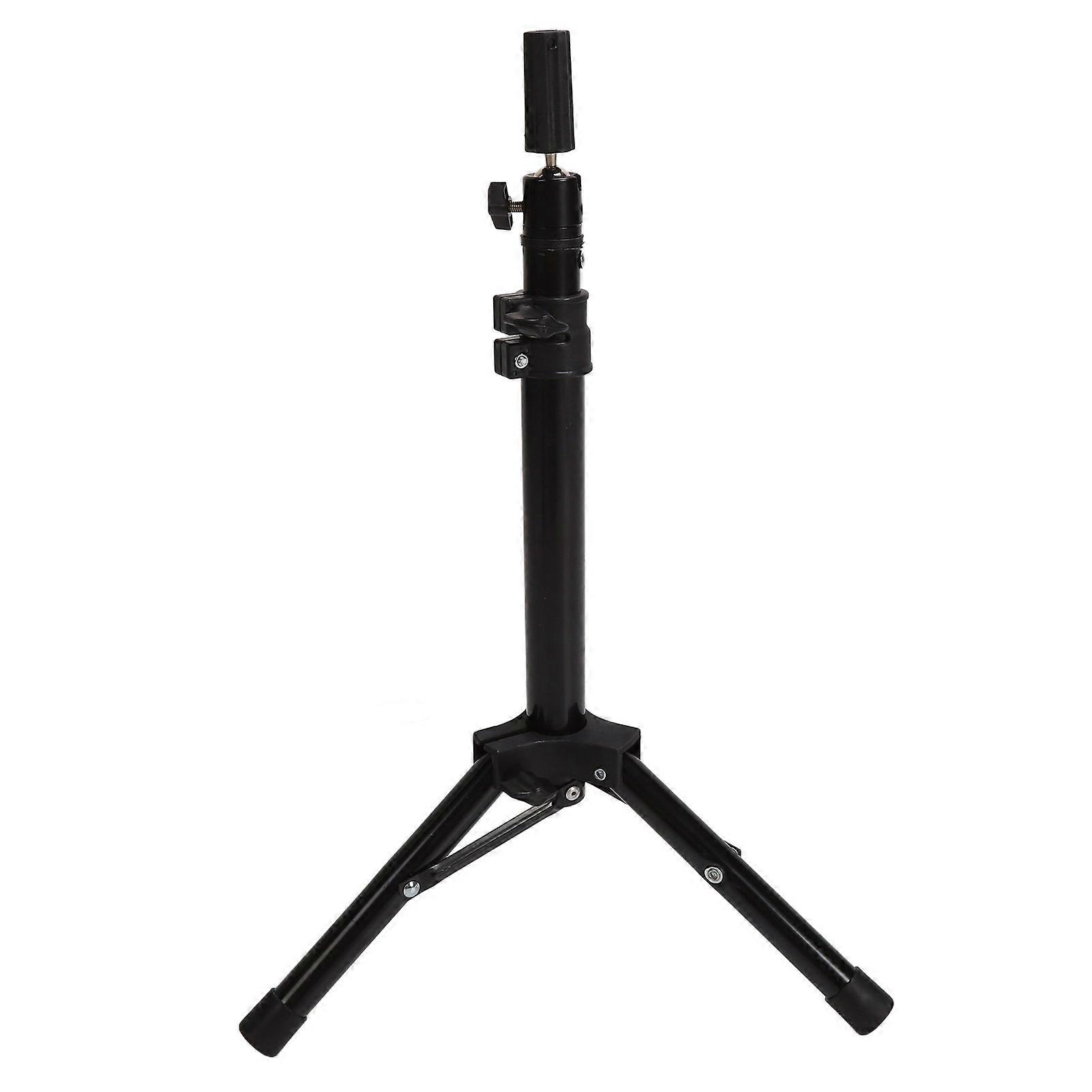 Wig Head Tripod Aluminium Alloy Stable Black Mannequin Head Stand for Hairdressing Training