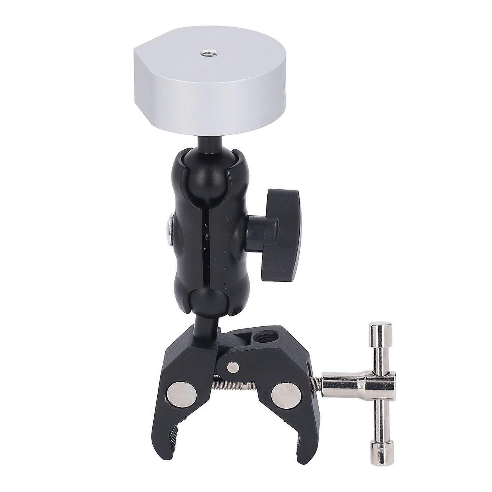Adjustable Clamp Mount for Mini Devices, Strong Double Ball Head, Portable Multi-Functional Holder for Poles, RV Trailers, Yachts