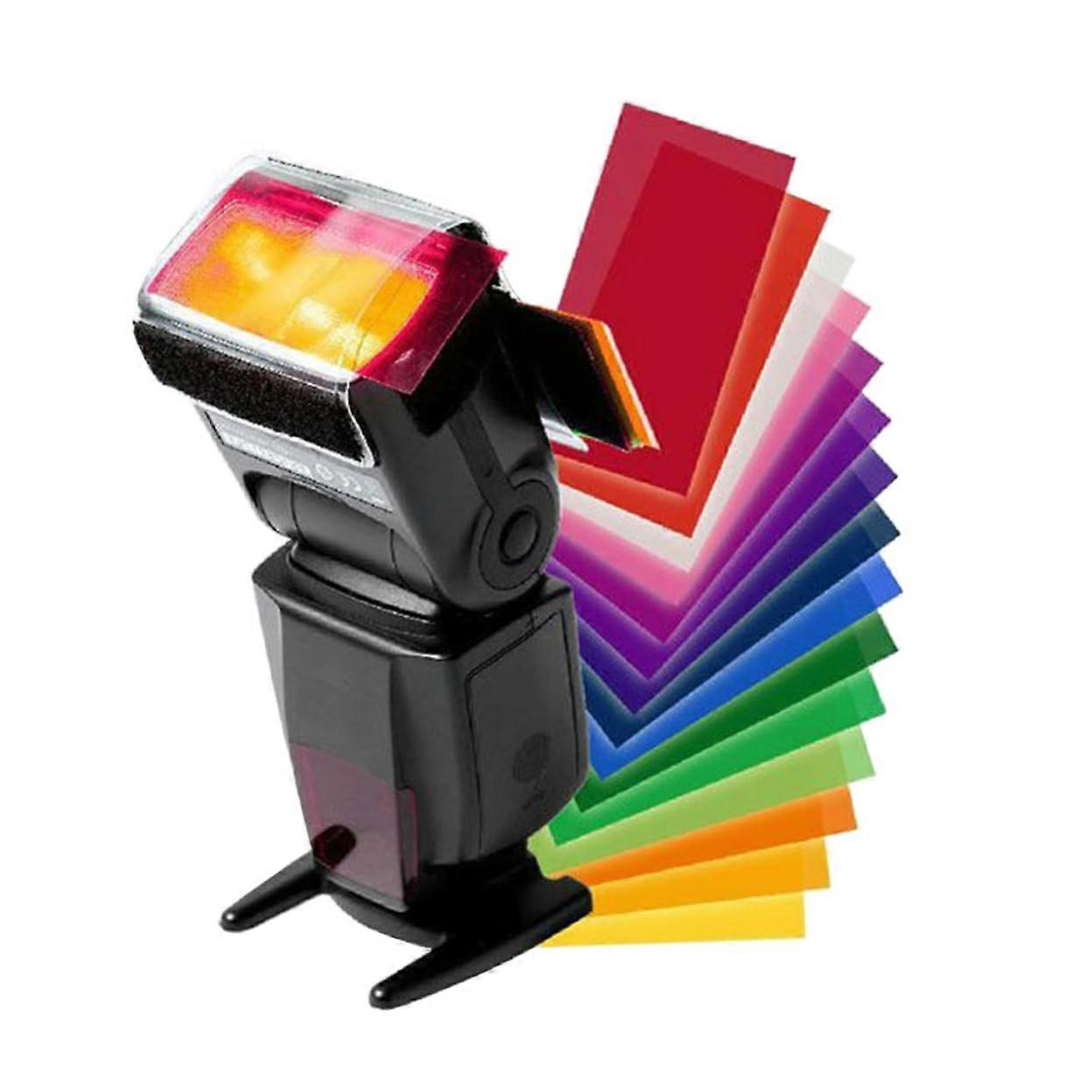 Flash Lights LED Strobe Flash Gel Filter Card Universal Colour Chip