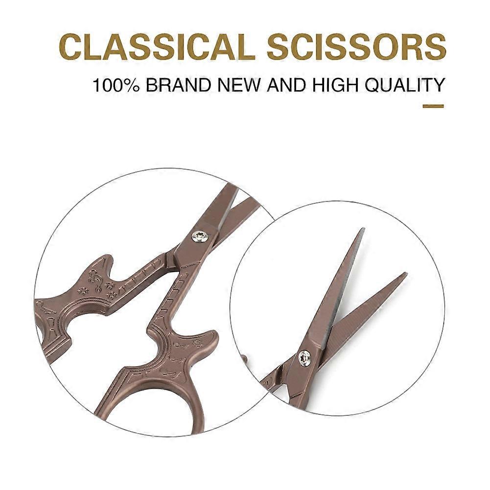 Vintage Stainless Steel Sewing Scissors Classical Cutting DIY Crafts Tool (#2)
