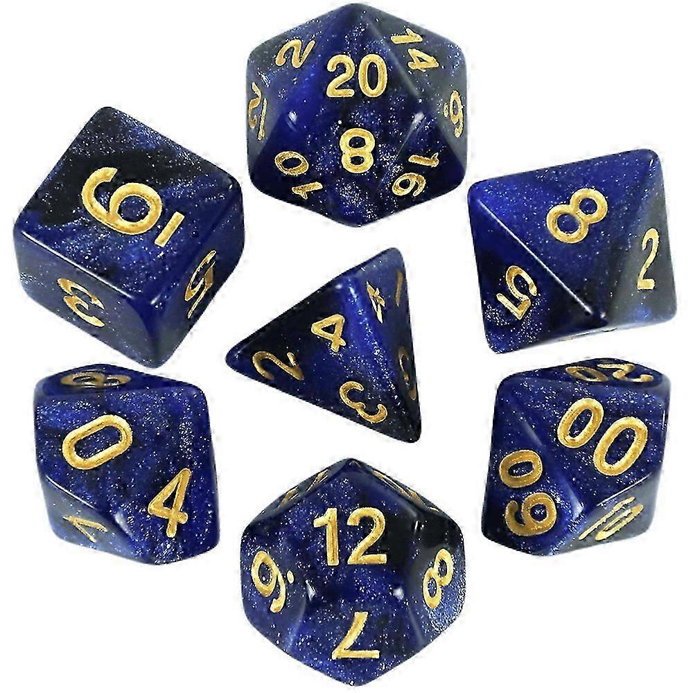 Dice Set Board Games Roll Dice Galaxy Theme Polyhedral Dice Set Amazing Colourful Universe Effect For Dnd Board Game Accessories