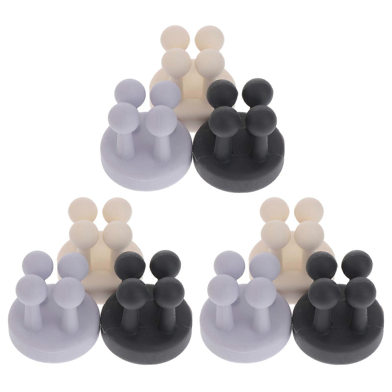 Light Green Self Adhesive Wall Hooks for Home Decor with Fine Workmanship and Silicone Material 9pcs