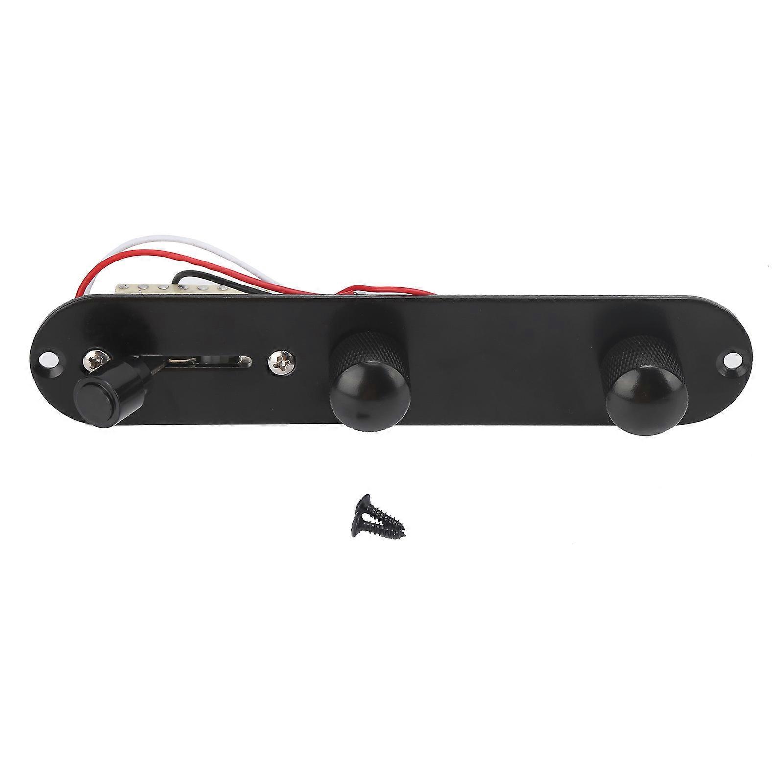 Guitar Control Plate Metal for TL Chrome Plated Prewired Circuit Board Replacement AccessoriesBlack