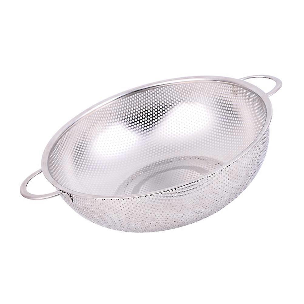 Stainless Steel Fruit and Vegetable Washing Basket with Double Handles for Easy Gripping and Draining 22 5cm