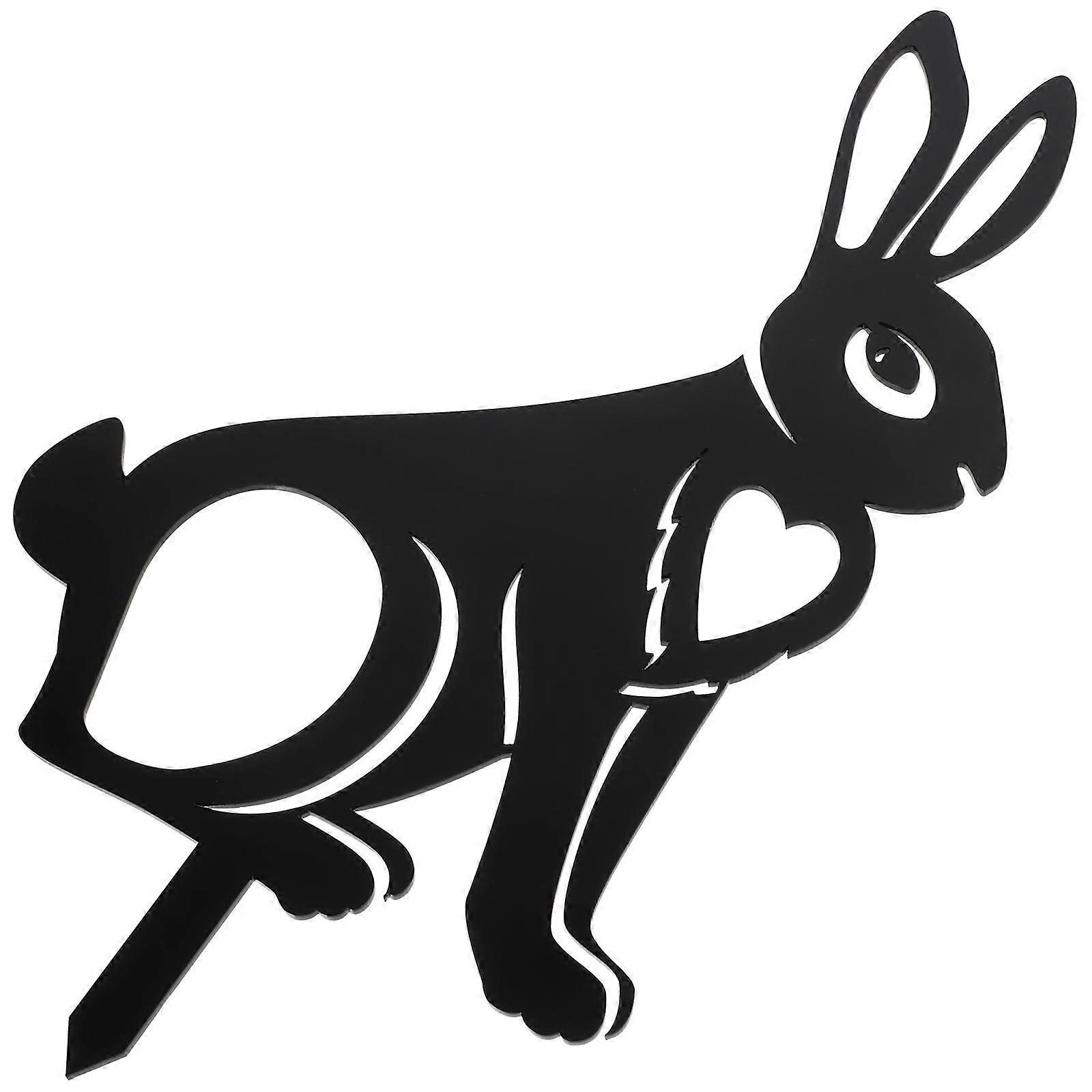 أرنب حديقة حصص أسود 30X18.3 سنتيمتر في الهواء الطلق زخرفة الحديقة إدراج عيد الفصح ساحة تسجيل 1 حزمة