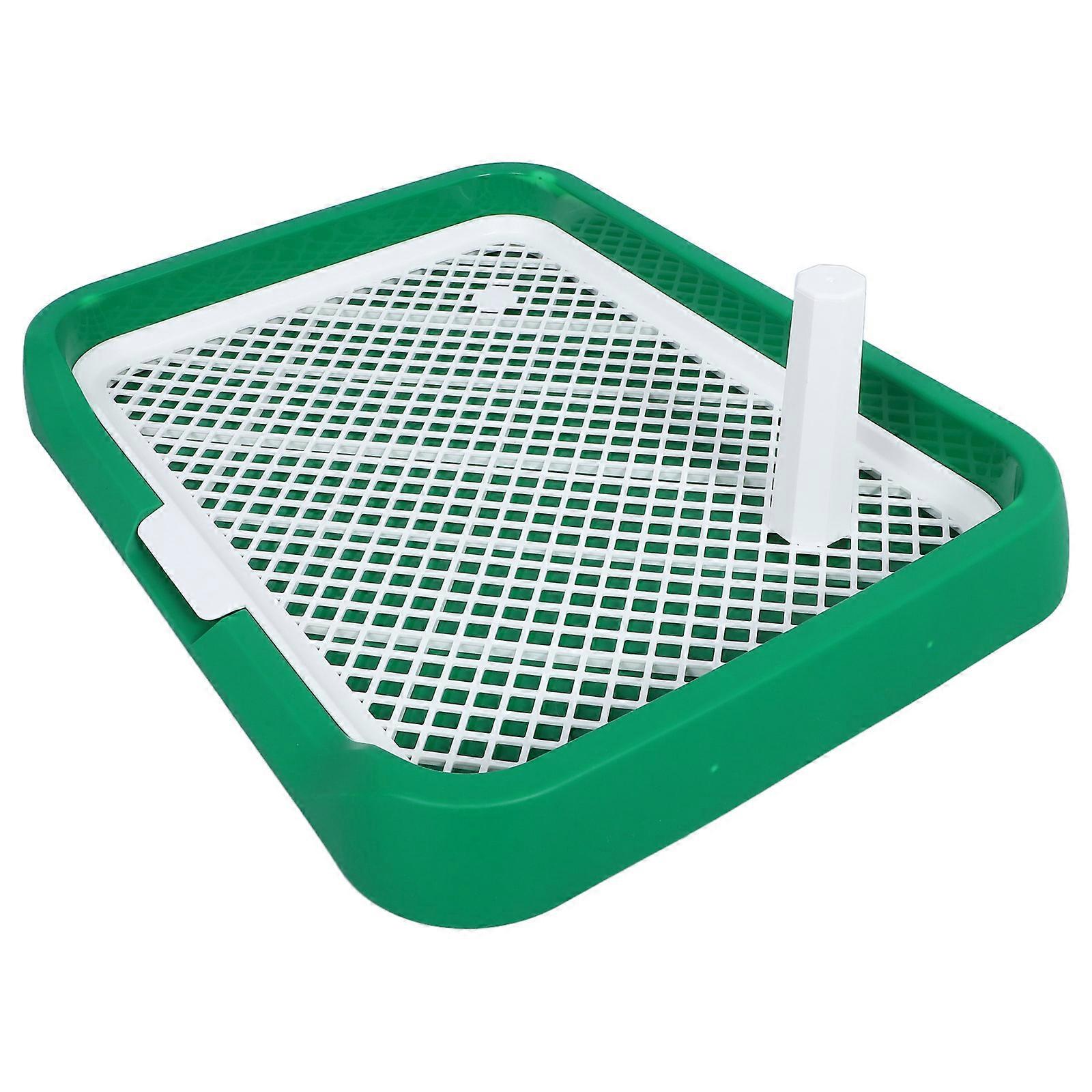Dedicated Dog Toilet for Small and Medium Dogs Easy to Clean Plastic Green 12.5x8.5 Inches