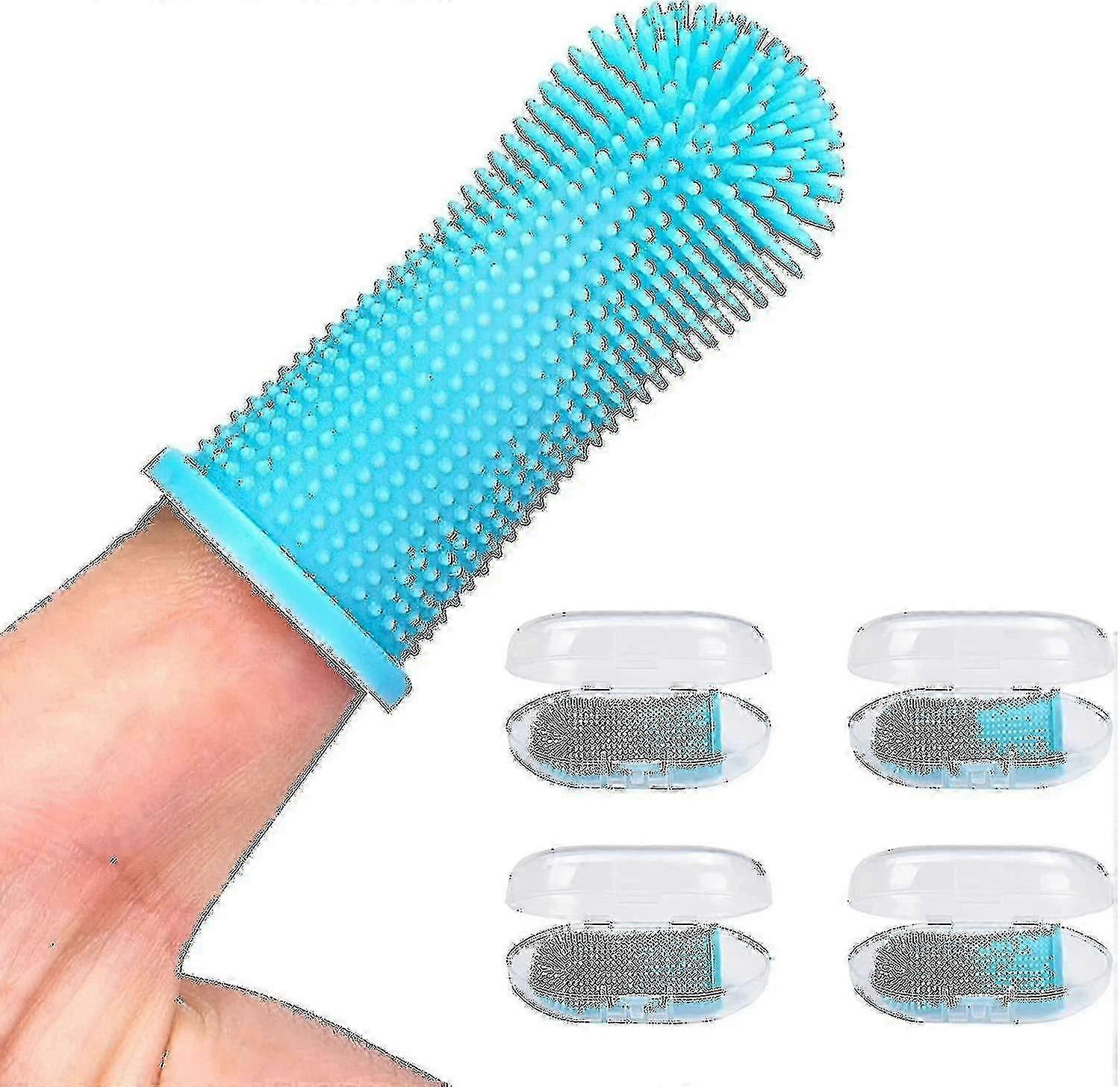 Blue Finger Zahnbürsten-Set mit 4 Stück